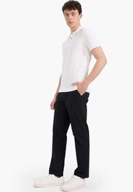 Resim DeFacto Regular Fit Normal Kesim Cepli Düz Paça Chino Pantolon 