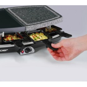 Resim Cloer 6435 Raclette Gril Izgara Doğal Taş Levha ve Yapışmaz Alüminyum Plakalı 1200 Watt 