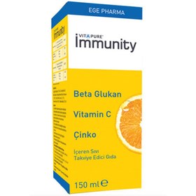 Resim Vitapure İmmunity Beta Glukan Vitamin C Çinko İçeren Takviye Edici Gıda 150 ml 