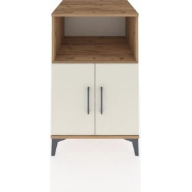 Resim Kronos Komodin 2 Raflı 2 Kapaklı 60X59X96 Çam-Aytaşı 