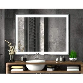 Resim 50X70 Ledli Ayna Banyo Aynası İçten Işıklı Ayna 80x60 CM 