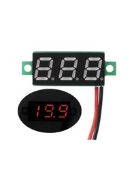 Resim 0.28 inç 3.5-30V 2 Kablolu DC Kırmızı Voltmetre 