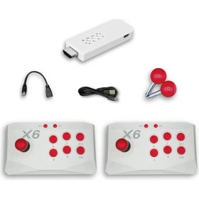 Resim 21150 X6 4KHD 64GB Kablosuz Çift Arcade Joystickli Retro Oyun Konsolu 