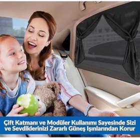 Resim Lidyahan Store 1 Adet Araç Yan Cam Perdesi Mıknatıslı Oto Güneşlik Araba Anne Bebek Emzirme Perdesi 