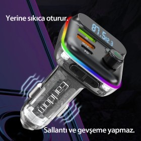 Resim Fogy Bluetooth Usb3.0 ve Type C Pd Hızlı Şarj Fm Transmitter Araç Çakmaklık Şarj Aleti 