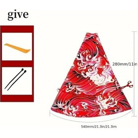 Resim Cloud011 Deniz Dalgası Kırmızı Japon Tarzı El Yapımı Vites Ve Cam Toz Kılıfı Seti 