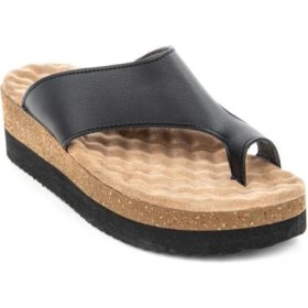 Resim Muya Hora 34226-001 Anatomik Taban Parmak Arası Kadın Terlik Siyah Bej 36-40 