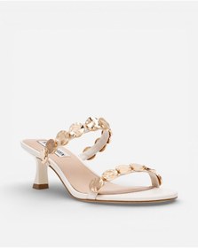 Resim Steve Madden Annıka Bone Leath Kadın Bone Leath Topuklu Terlik Annıka Krem 