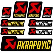 Resim Redline Grafik Akrapovic Sticker Set Sticker Seti 