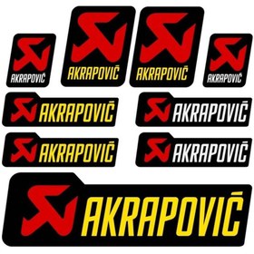 Resim Redline Grafik Akrapovic Sticker Set Sticker Seti 