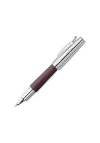 Resim Faber Castell Faber-castell E-motion Krom / Ahşap Dolma Kalem Koyu Kahverengi 148210 Ahşap 