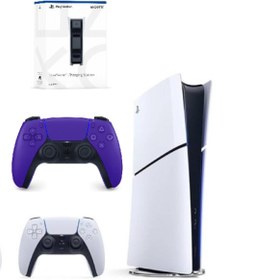Resim Sony Playstation 5 Slim Dijital+ 2.kol Dualsense Mor +Şarj İstasyonu (İthalatçı Garantili) 