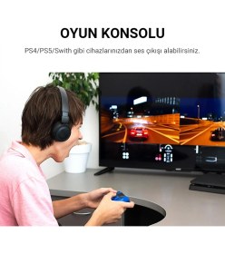 Resim Delixa Veggieg USB Harici Ses Kartı Adaptörü 3.5mm Kulaklık ve Mikrofon Girişli 