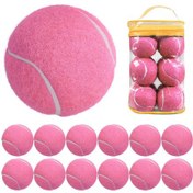 Resim Maiyame Pembe 12'li Tenis Topu Seti - Doğal Kauçuk, Sabit Zıplama, Antrenman Ve Maç İçin Depolama Çantası İle 