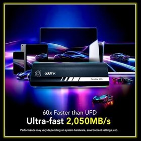 Resim Addlink P21 2TB 2000-1950MB/s USB 3.2 Gen2 Type-C Portable Taşınabilir SSD AD2TBP21B2K 