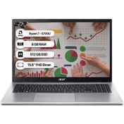 Resim Aspire 3 A315-44P NX.KSJEY.008 AMD Ryzen 7 5700U 15.6" 8 GB RAM 512 GB SSD 60 Hz FHD FreeDOS Taşınabilir Bilgisayar Acer