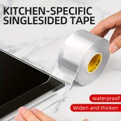 Resim 2 Rulo Ağır Hizmet Tipi Şeffaf Su Geçirmez Bant - Güçlü Yapışkan, Kalıntısız, Mutfak, Banyo, Lavabo, Fayans, Tezgah ve Borular için Sızdırmazlık Bandı - PVC Tesisat Bandı, DIY ve Tezgah Kapama İçin İdeal, Pürüzsüz Parlak Yüzey 