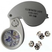 Resim -mini 40x25mm Takı Büyüteç, Cep Büyüteç, Teftiş, Elmas Pullar, Madeni Kontrol Lup Mg21011 