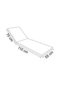 Resim Tavelli Şezlong Minderi 180 55 5 Cm Fermuarlı İmpertex Kumaş 