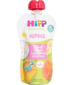 Resim Hipp Organik Mangolu Yoğurtlu Muzlu Şeftali Püresi 100 G 