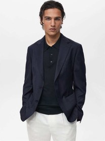 Resim MANGO Man Slim fit %100 soğuk yün blazer ceket 