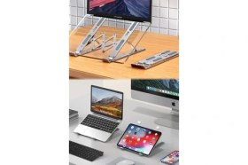 Resim Peri Store Dizüstü Laptop Yükseltici Alüminyum Stand ve Notebook Için Taşınabilir ve Katlanabilir 