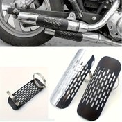 Resim Harley Cruiser Prince TDI için Motosiklet Aksesuarları, Retro Egzoz Borusu Isı Koruyucu, Anti-Yan Kapak, Egzoz Isı ve Arka Plaka Koruma için Koruyucu Kapak, Evrensel Motosiklet Anti-Yan Plakası 