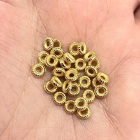 Resim Altın Kaplama 5x1mm Simit Rondel Ara Aparat 