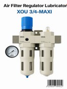 Resim Crox XOU 3/4-MAXI Hava Hazırlama Ünitesi (Filtre + Regülatör + Yağlayıcı) 