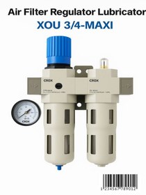Resim Crox XOU 3/4-MAXI Hava Hazırlama Ünitesi (Filtre + Regülatör + Yağlayıcı) 