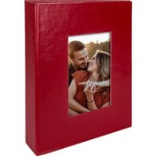 Resim 200'lük 10x15cm Pencereli Kırmızı Fotoğraf Albümü 46200 