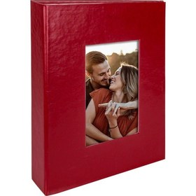 Resim 200'lük 10x15cm Pencereli Kırmızı Fotoğraf Albümü 46200 