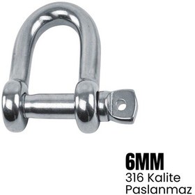 Resim Shuıvan Zincir Kilidi 6mm Standart Tip - 316 Paslanmaz-1640 