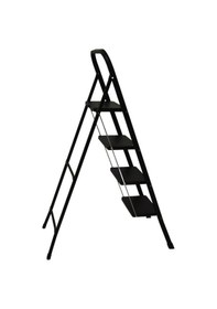 Resim 4 Basamaklı Metal Merdiven Hardy Siyah 