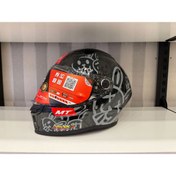 Resim MT Helmets KASK MT STINGER RAM F1 PARLAK SİYAH/GRİ 