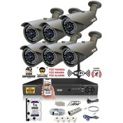 Resim IDS DS-2073HD-SET6-1TB 6 Kameralı 1080P Full HD 5 MP Sony Lensli Kamera Seti - 2073 