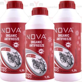 Resim Nova -40 Derece Organik Kırmızı G12 Antifriz 1.5litre X3 