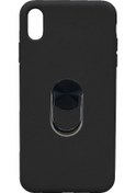 Resim Nettech İphone Xs Max Uyumlu Leather Ring Nano Arka Koruma 