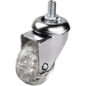 Resim Hts 302 - 50x20 Mm Şeffaf Makaralı Vidalı Teker Çok Renkli 