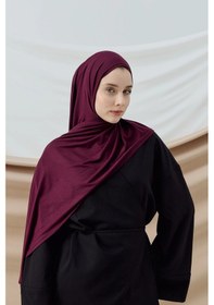 Resim Modakaşmir Penye Şal Vişne Açık Vişne 