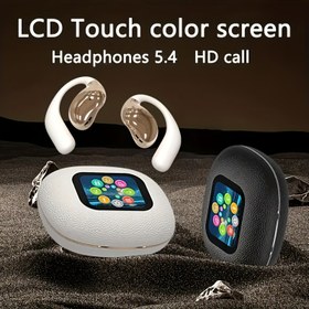 Resim 2025 Yeni 144 Dil AI Gerçek Zamanlı Çeviri Kulaklıkları, LCD Tam Renk Dokunmatik Ekran, Hafif Minimalist Tasarım, OWS Asılı Kulaklıklar, Mükemmel Ses Kalitesi, Sesli Asistan, Akıllı Kamera, El Feneri Aydınlatması, Uzun Pil Ömrü, İş Seyahat Toplantıları, Sosyal İletişim, Çalışma Öğrenme vb. için Uygun 