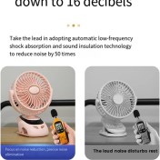 Resim 3000MAH N33 USB Klips Fan Fan Mini Fan Klip Aromaterapi Kullanın Dijital Ekran Taşınabilir Yatak Odası Bebek Fan (Yurt Dışından) 