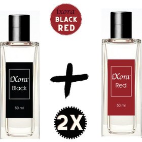 Resim Ixora Black Erkek Parfüm 50 ML + Red Kadın Parfüm 50 ML 