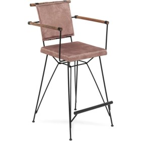 Resim Megaw Lüx Penyez Bar Taburesi - Kahverengi 