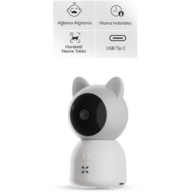 Resim Xenon Smart Bebek Kamerası 3MP | 5" Monitör, Mobil Takip, Ağlama Algılama, 360° Gece Görüş, RGB Lambalı (X7202) 