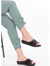 Resim Artı-artı020-5002 Ortopedik Topuk Dikeni&kemik Çıkıntısı Fonksiyonlu Siyah Kadın Terlik 001 