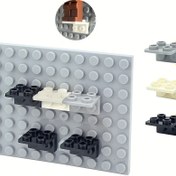 Resim 20 ADET Figür Standı Taban Plakası - 1x2 & 2x2 Ters Yapı Taşları Parantezleri - DIY Figür Ayakta Ekran Parantezleri - Tuğla Oyuncaklar için - 6+ Yaş İçin Uygun - ABS Malzeme 