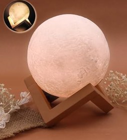 Resim 3D Ay Şeklinde Dekoratif Gece Lambası 
