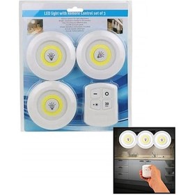 Resim Yuvarlak 3 Parça Dokunmatik - Kumandalı Lamba Seti 5224 Çok Renkli 