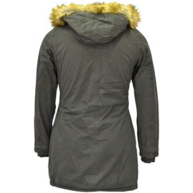 Resim Kadın Spor Kanvas Kapüşonlu Parka M5300 Bgl-st03986 Haki 